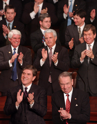 Victorious political candidates congratulate other politicians who also won on Tuesday.